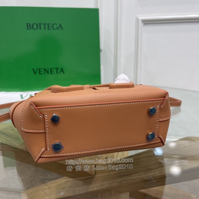 Bottega veneta高端女包 KF008 寶緹嘉新款Arco29 粘土色 BV經典款mini平紋皮編織女手提包  gxz1122